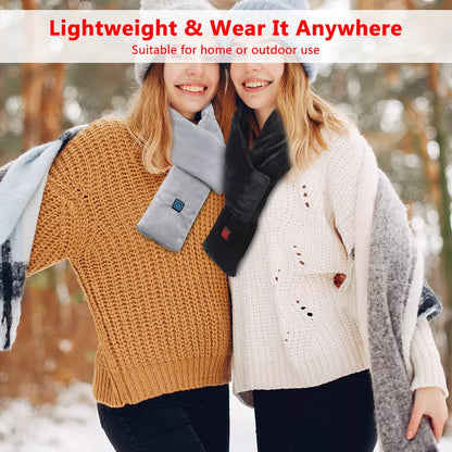 Intelligent Electric Heating Scarf Black & Grey