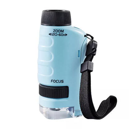 Kid's Portable Pocket Microscope With Adjustable Zoom 60-120x