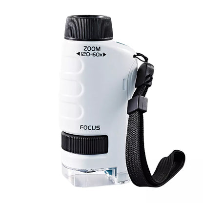 Kid's Portable Pocket Microscope With Adjustable Zoom 60-120x