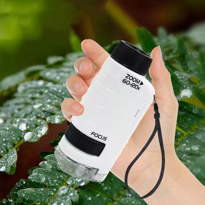 Kid's Portable Pocket Microscope With Adjustable Zoom 60-120x