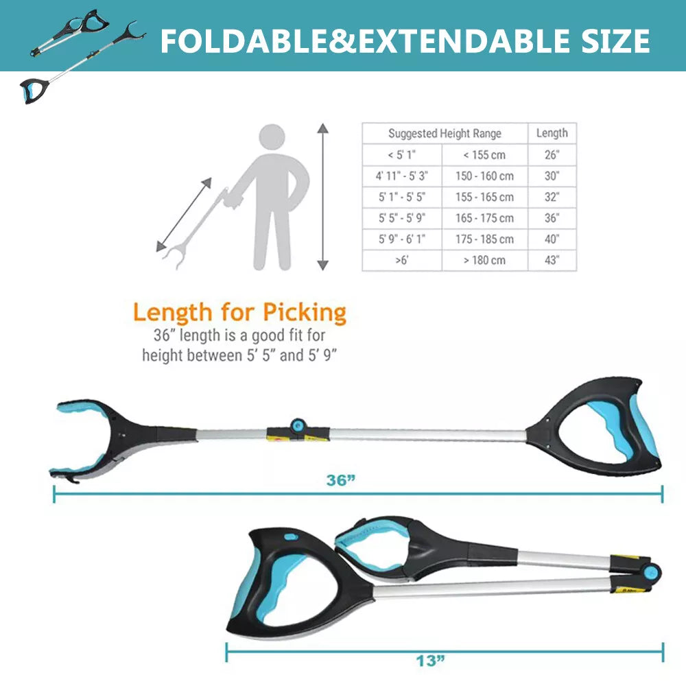Heavy-Duty Grabber Stick Tool: Portable, Rotatable, Lightweight, and Ultimate Solution for Hard-to-Reach Places