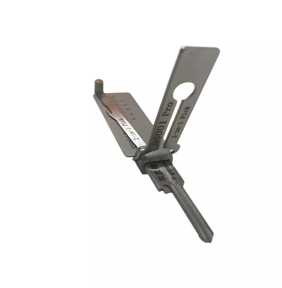 Key Decoder Tool – Stainless Steel 2-in-1 Key Measuring & Picking Tool