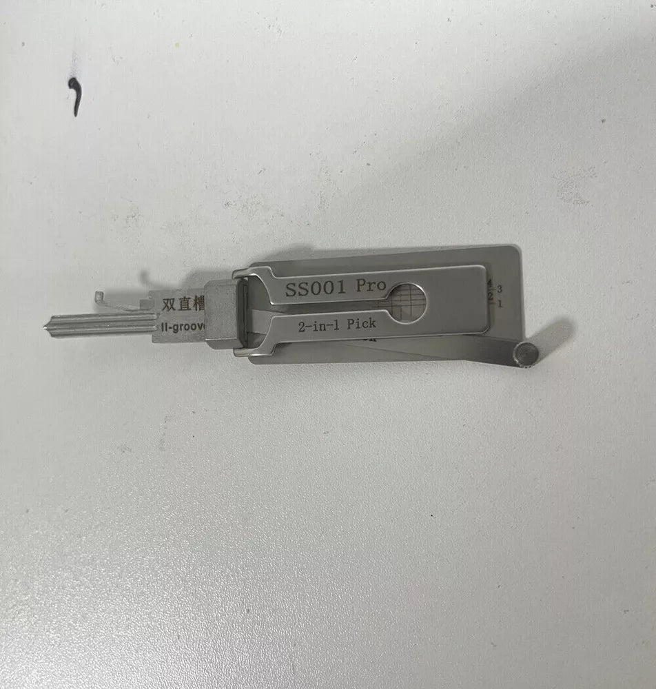Key Decoder Tool – Stainless Steel 2-in-1 Key Measuring & Picking Tool