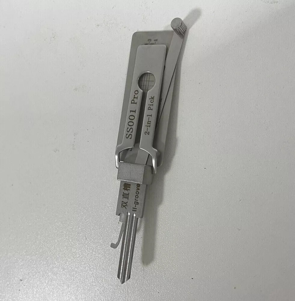 Key Decoder Tool – Stainless Steel 2-in-1 Key Measuring & Picking Tool