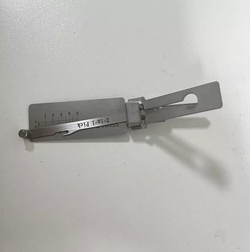 Key Decoder Tool – Stainless Steel 2-in-1 Key Measuring & Picking Tool
