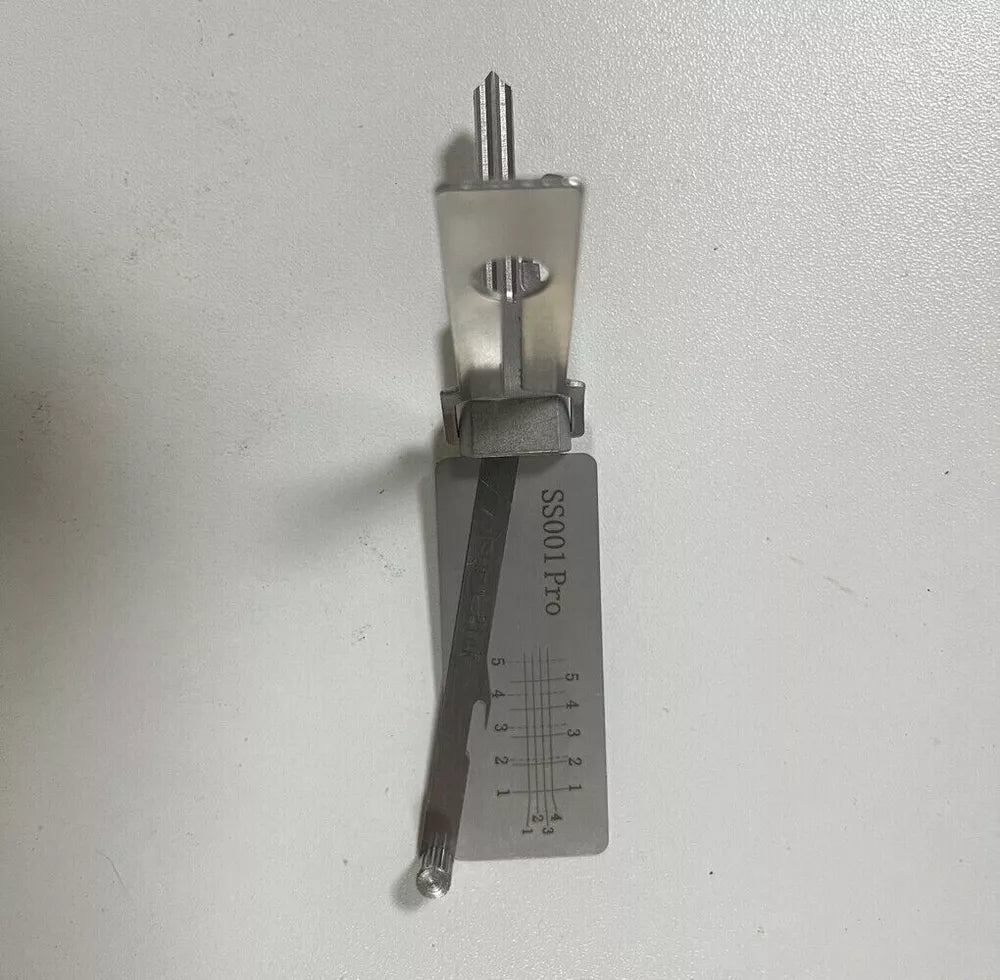 Key Decoder Tool – Stainless Steel 2-in-1 Key Measuring & Picking Tool
