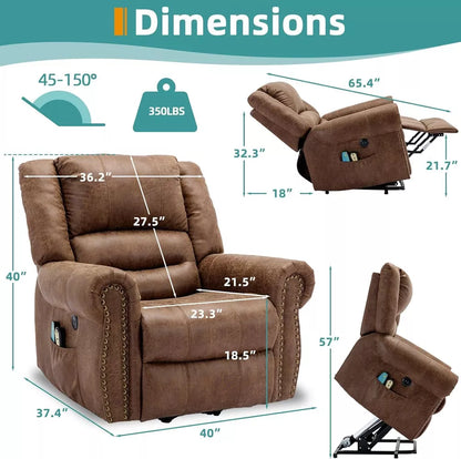 Large Lift Recliner Chair with Heat and Massage