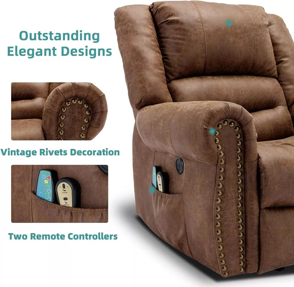Large Lift Recliner Chair with Heat and Massage