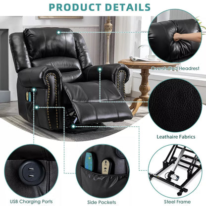 Large Lift Recliner Chair with Heat and Massage