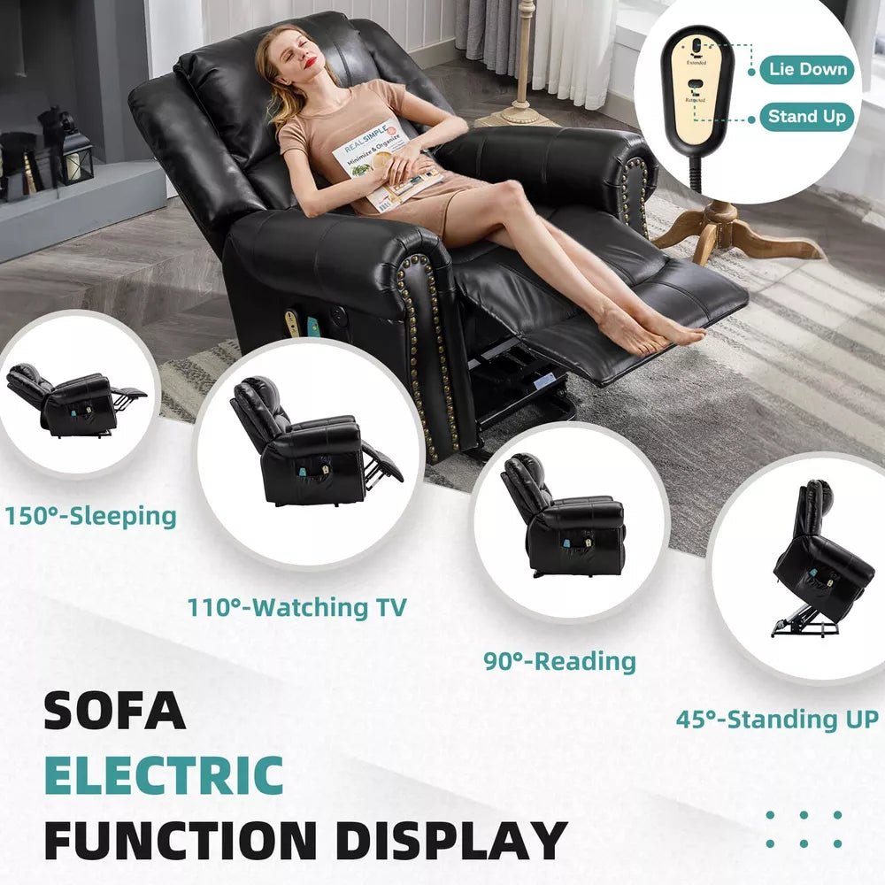 Large Lift Recliner Chair with Heat and Massage