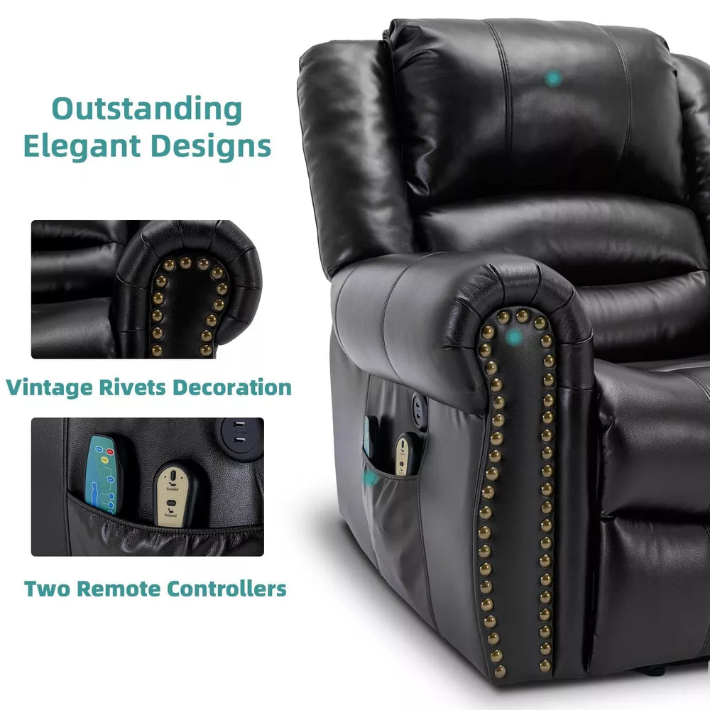 Large Lift Recliner Chair with Heat and Massage