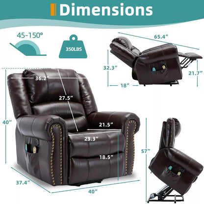 Large Lift Recliner Chair with Heat and Massage