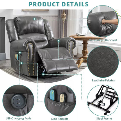 Large Lift Recliner Chair with Heat and Massage
