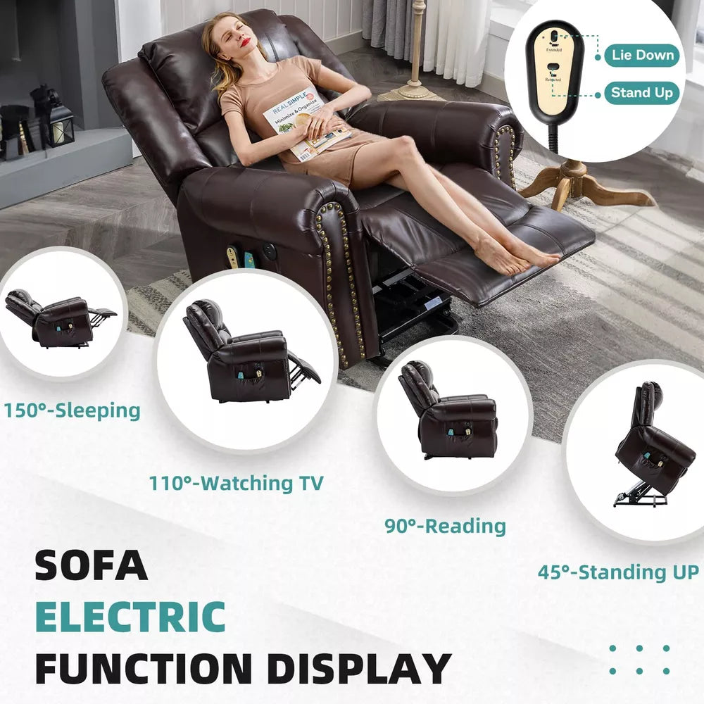 Large Lift Recliner Chair with Heat and Massage