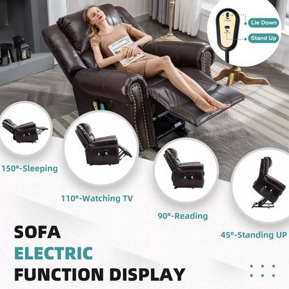 Large Lift Recliner Chair with Heat and Massage