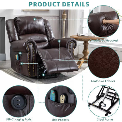 Large Lift Recliner Chair with Heat and Massage