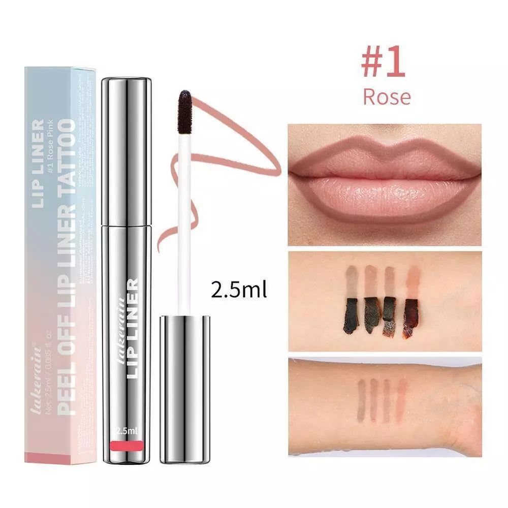 Peel Off Lip Liner Tattoo - Long-Lasting Lip Stain & Easy Peel Off Formula for Lasting Color