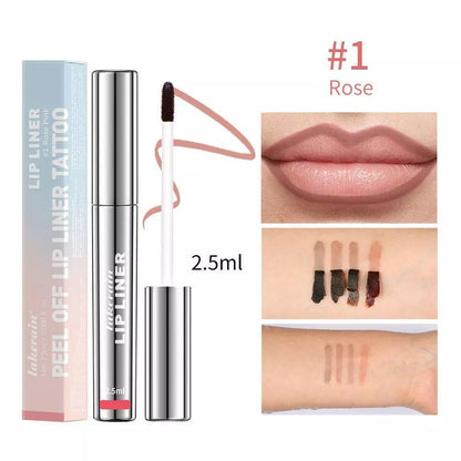 Peel Off Lip Liner Tattoo - Long-Lasting Lip Stain & Easy Peel Off Formula for Lasting Color