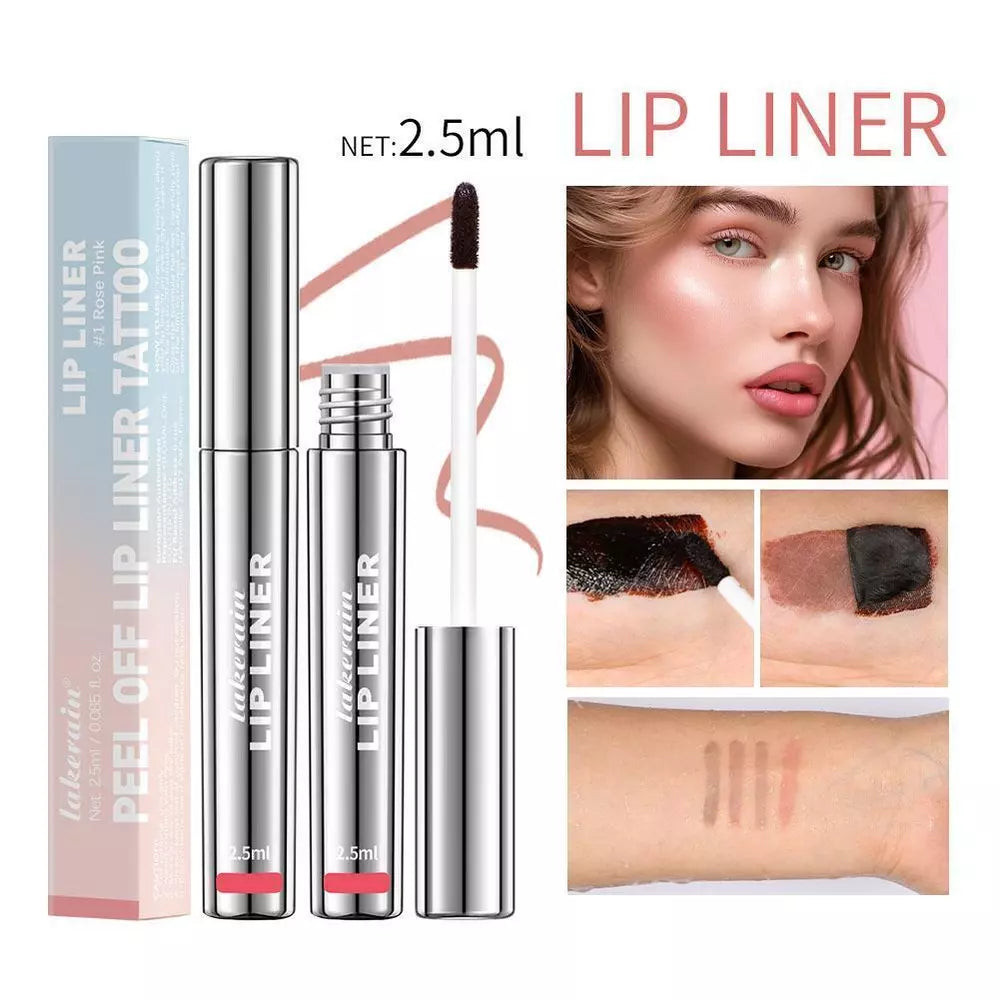 Peel Off Lip Liner Tattoo - Long-Lasting Lip Stain & Easy Peel Off Formula for Lasting Color