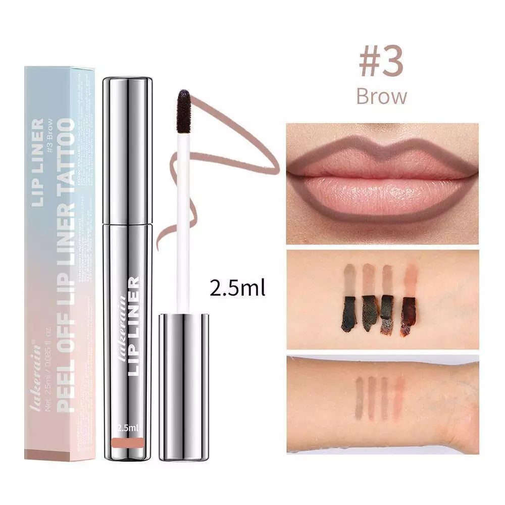 Peel Off Lip Liner Tattoo - Long-Lasting Lip Stain & Easy Peel Off Formula for Lasting Color