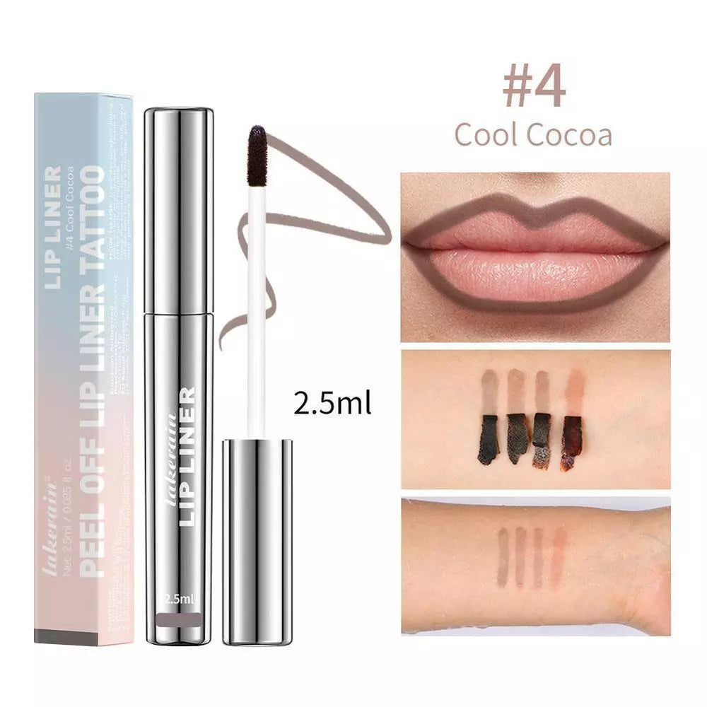Peel Off Lip Liner Tattoo - Long-Lasting Lip Stain & Easy Peel Off Formula for Lasting Color