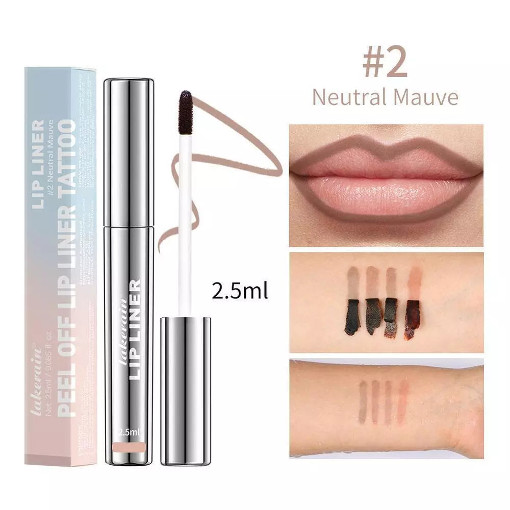 Peel Off Lip Liner Tattoo - Long-Lasting Lip Stain & Easy Peel Off Formula for Lasting Color
