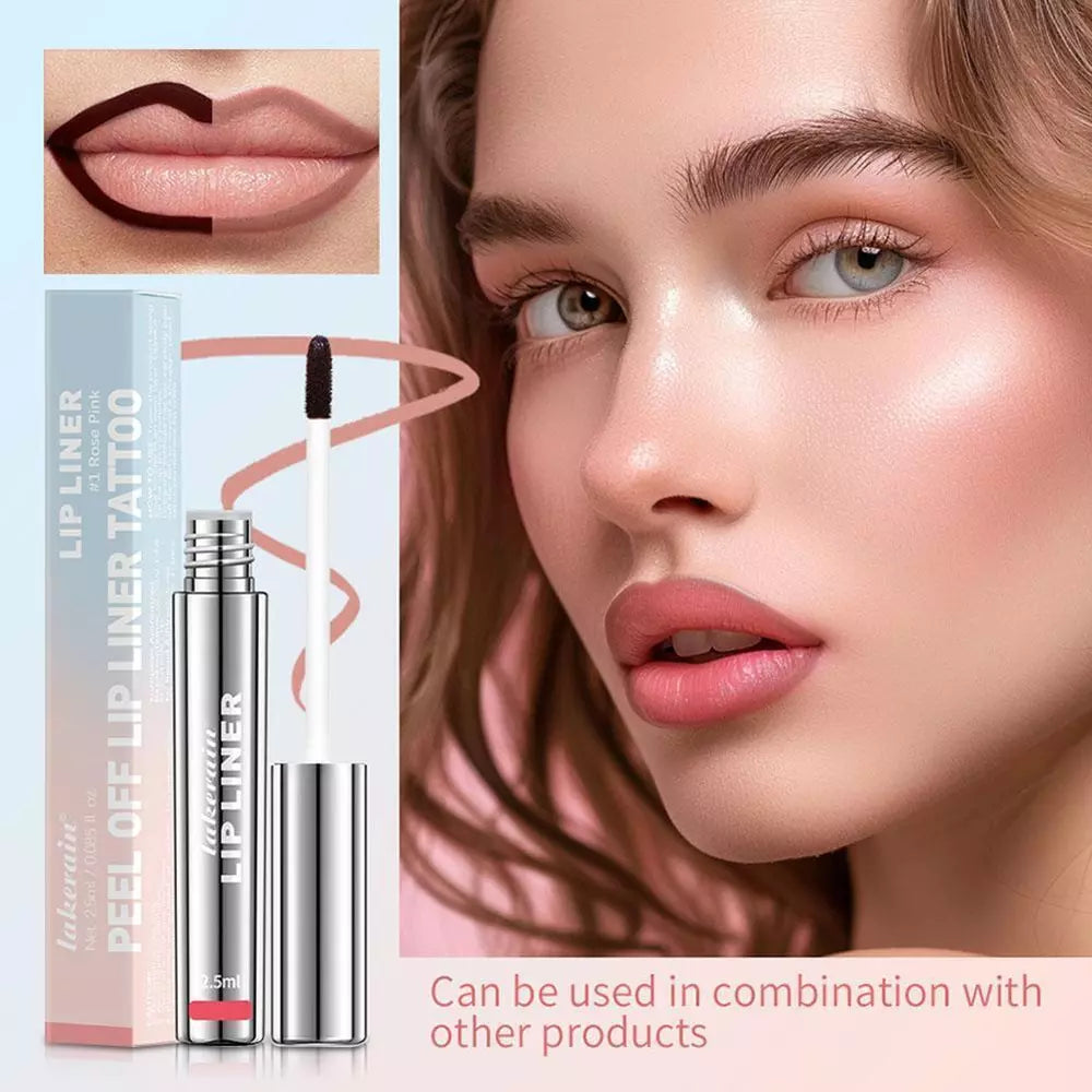 Peel Off Lip Liner Tattoo - Long-Lasting Lip Stain & Easy Peel Off Formula for Lasting Color