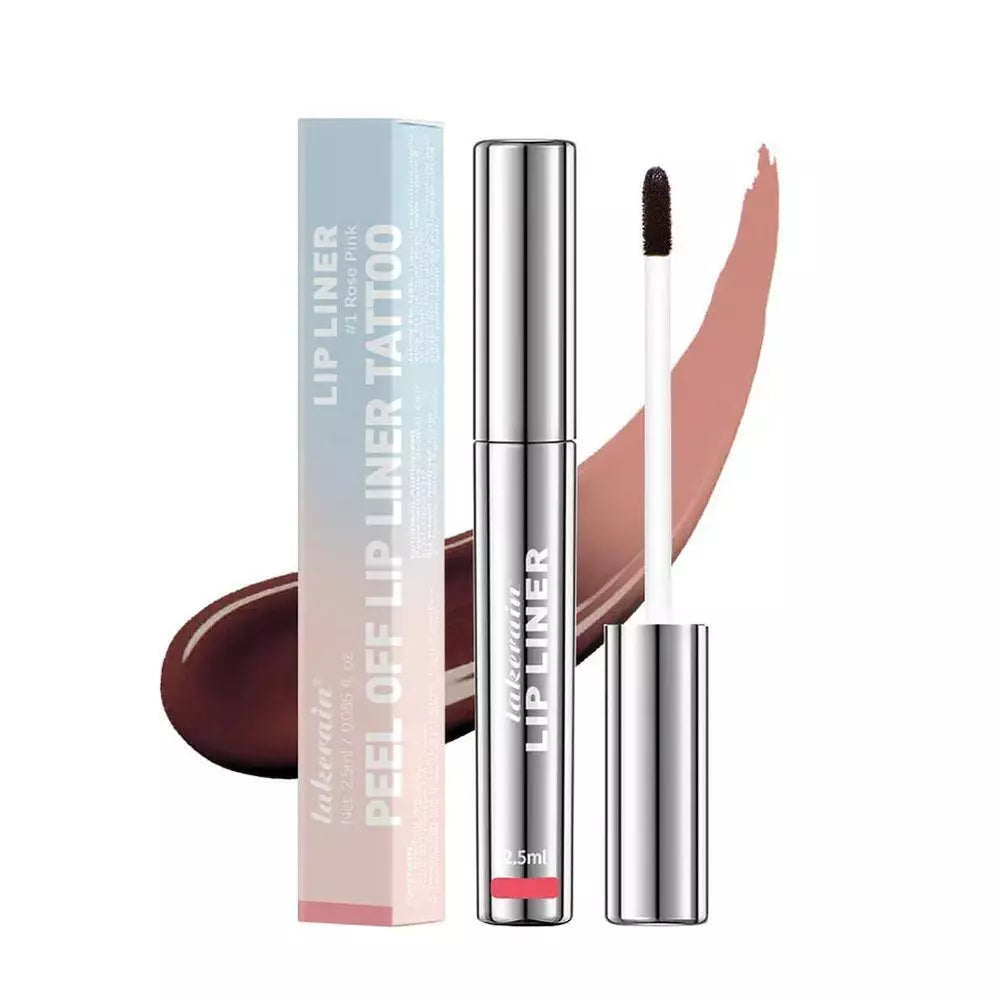 Peel Off Lip Liner Tattoo - Long-Lasting Lip Stain & Easy Peel Off Formula for Lasting Color