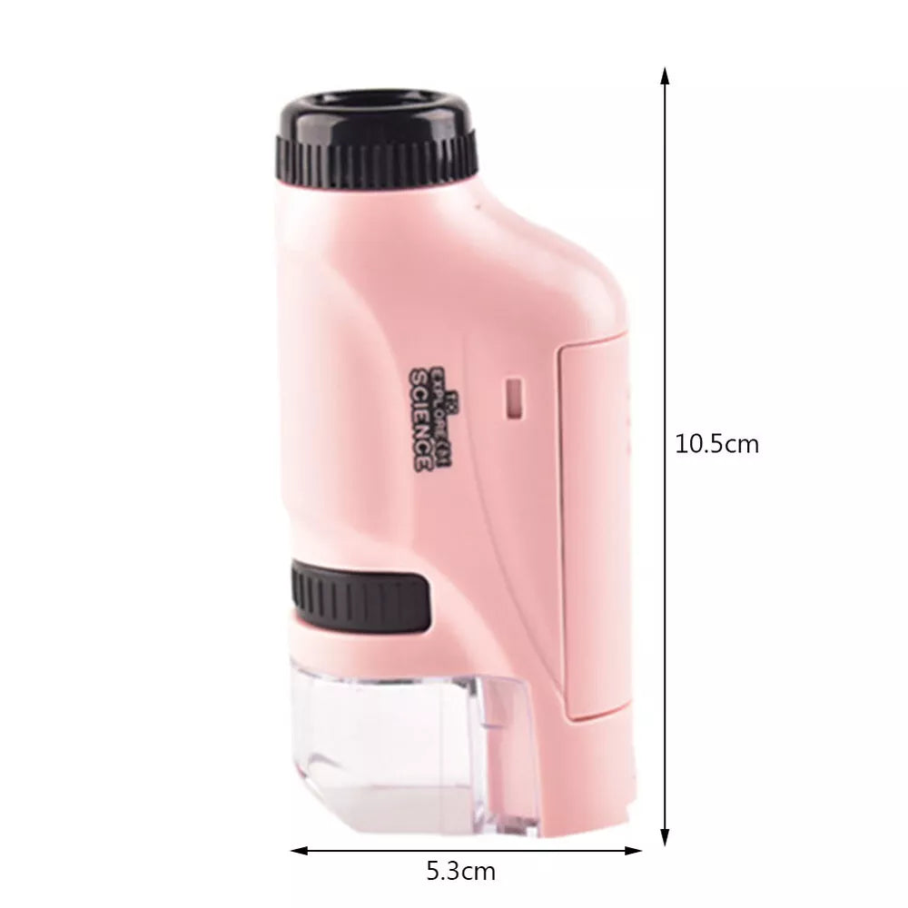 Kid's Portable Pocket Microscope With Adjustable Zoom 60-120x