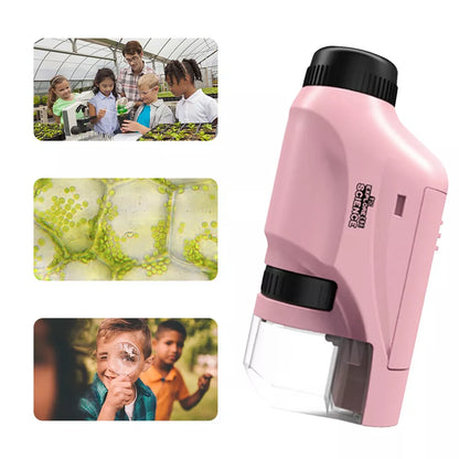 Kid's Portable Pocket Microscope With Adjustable Zoom 60-120x