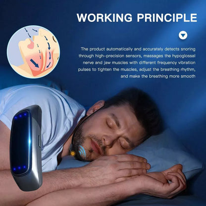 Smart Anti Snoring Device EMS Pulse Stop Snore Portable Comfortable Sleep Well Stop Snore Health Care Sleep Apnea Aid USB