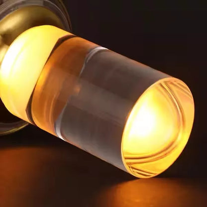 Touch Dimming Metal Hand Held Lantern Crystal Night Light Table Lamp, Gold / Pack of Three