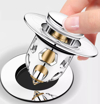 Universal Sink Drain Stopper – Anti-Clogging Pop-Up Plug