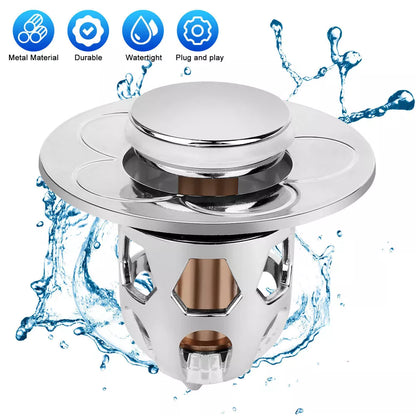 Universal Sink Drain Stopper – Anti-Clogging Pop-Up Plug