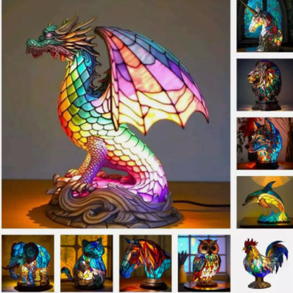 Mermaid Acrylic Style Animal Lamp (12 Options) Turtle Owl Lion